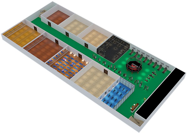 1800平方健身房配置方案-广西mk体育体育健身器材有限公司