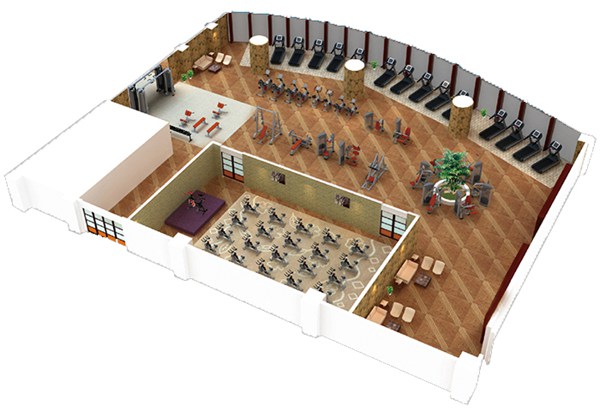 500平方健身房配置方案-广西mk体育健身器材有限公司