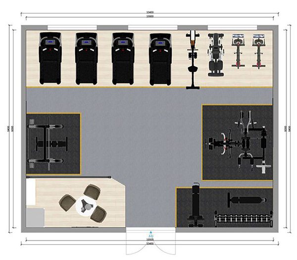 80平方健身房配置方案-广西mk体育健身器材有限公司