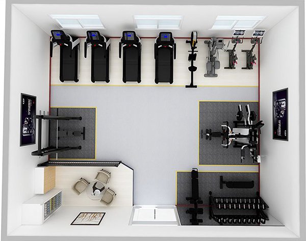 80平方健身房配置方案-广西mk体育健身器材有限公司