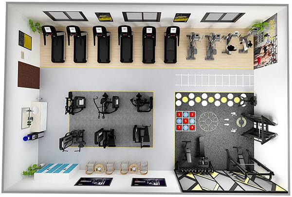 120平方健身房配置方案-广西mk体育体育健身器材有限公司